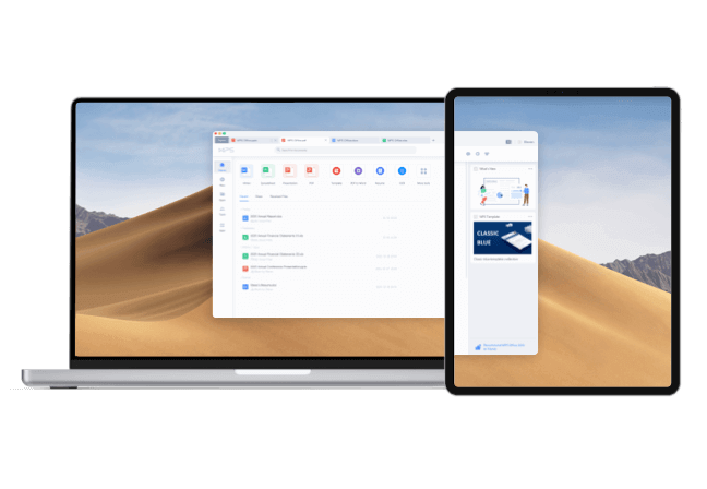 Pantallas de WPS Office para Mac con Sidecar