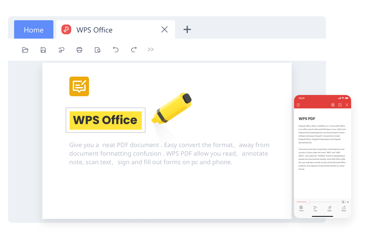 WPS Office PDF | Загрузка и редактирование профессиональных PDF-файлов