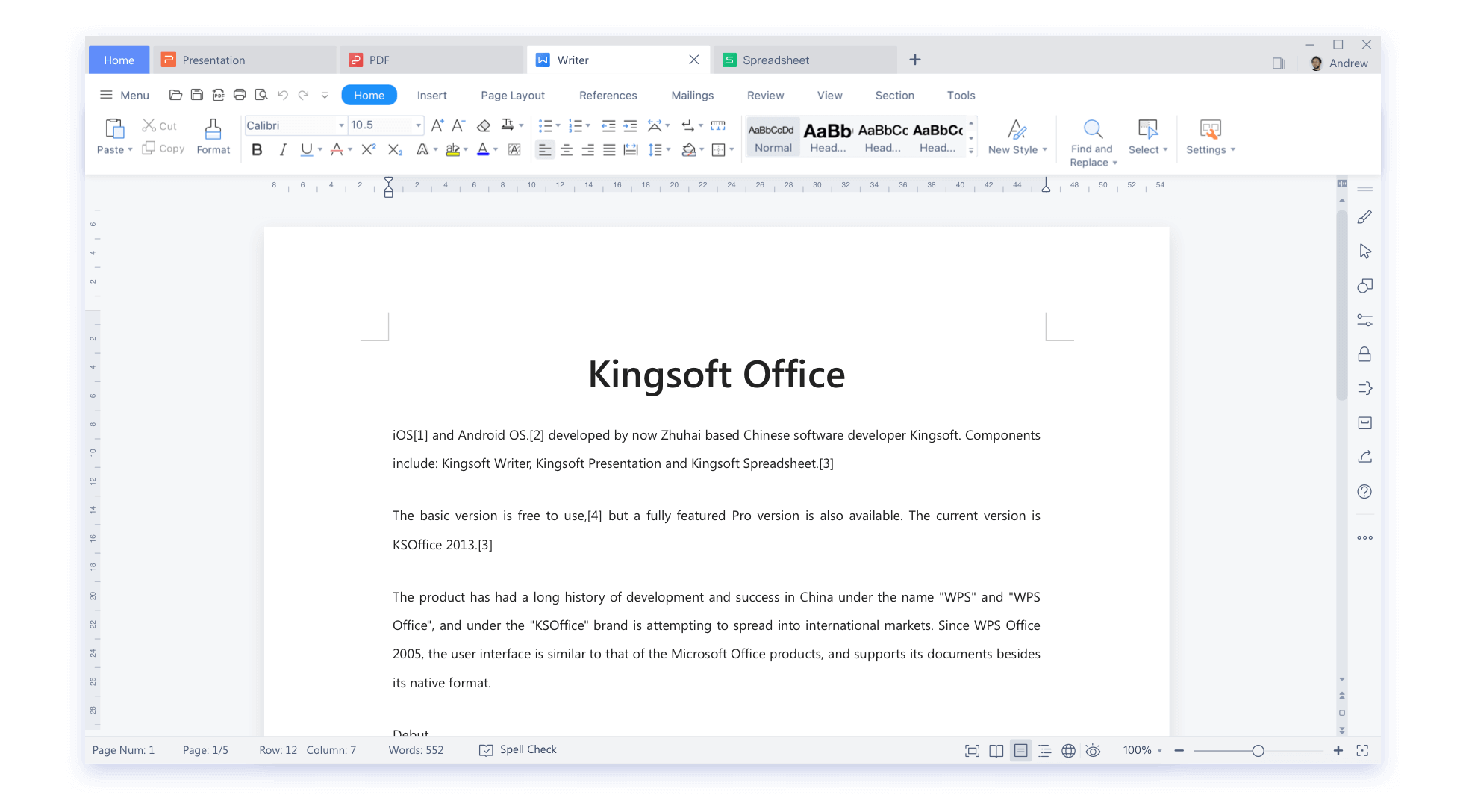 Free All-in-One Office Suite for Windows